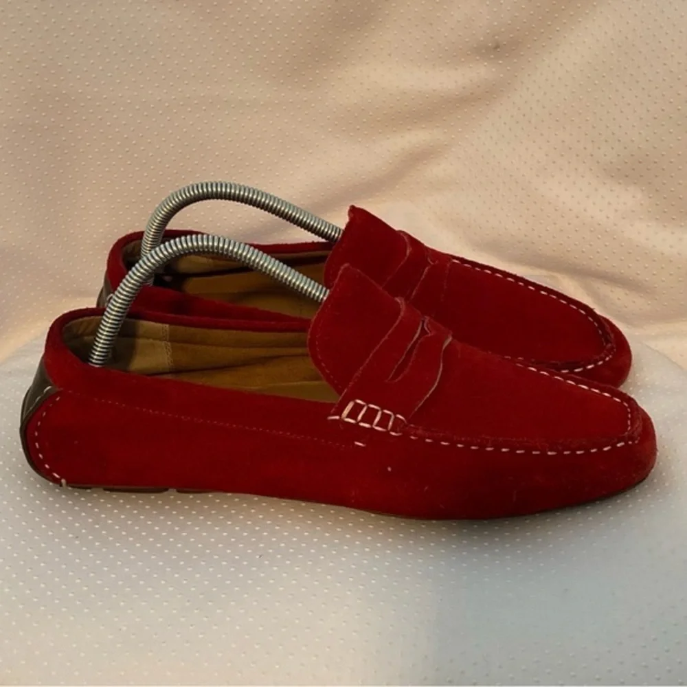 Alfani Shoes Mens Size 9M Red‎ Slip On Loafers Leather